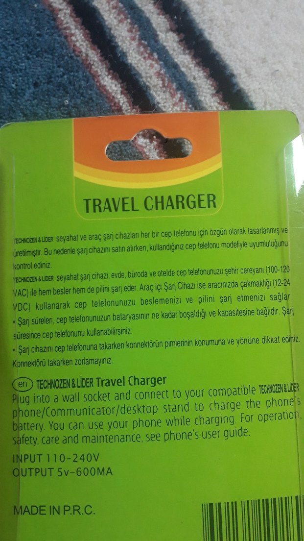 TECHNOZEN Orijinal Yeşil Telefon Şarj Cihazı - Görsel 4