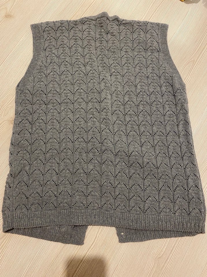 Gri Örgü Kadın Yelek - Görsel 3