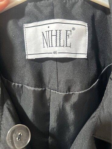 46 Beden siyah Renk Trenchcoat
