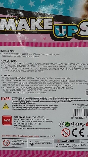 Beden Renk Makyaj Seti Oyuncak