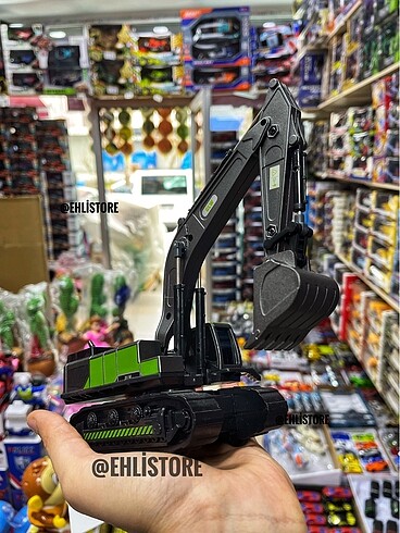 Metal İnşaat Aracı Ekskavatör Kepçe Paketli Oyuncak