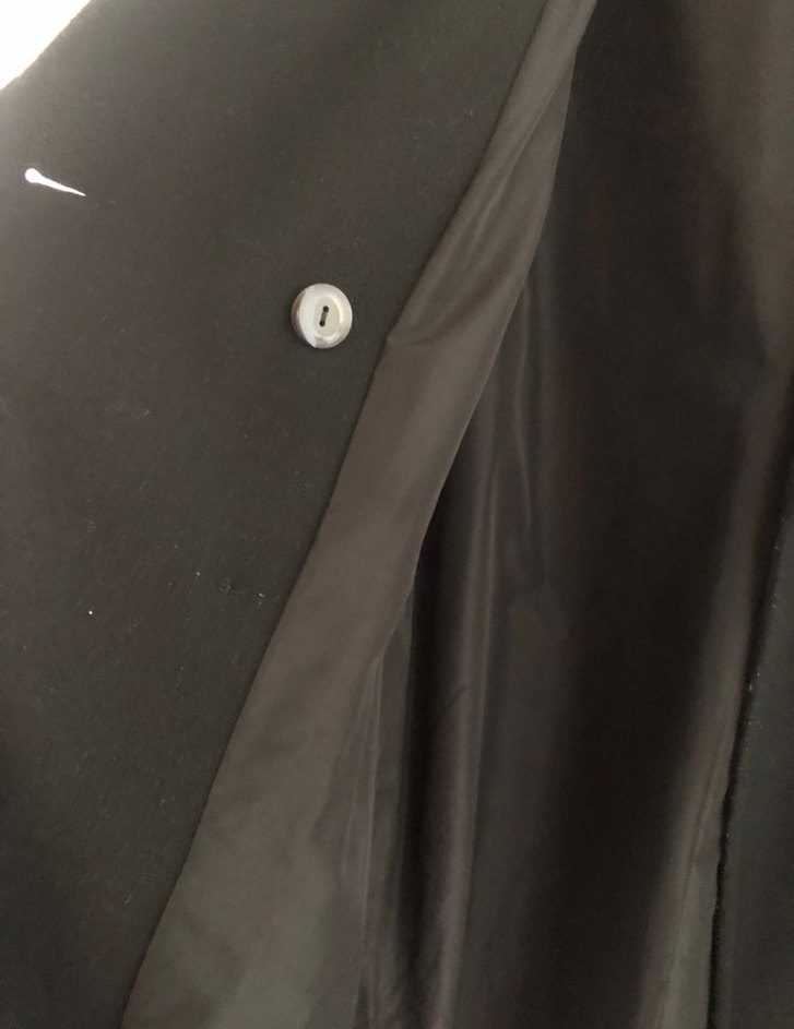 Zara Siyah Düğmeli Uzun Kaban - Görsel 4