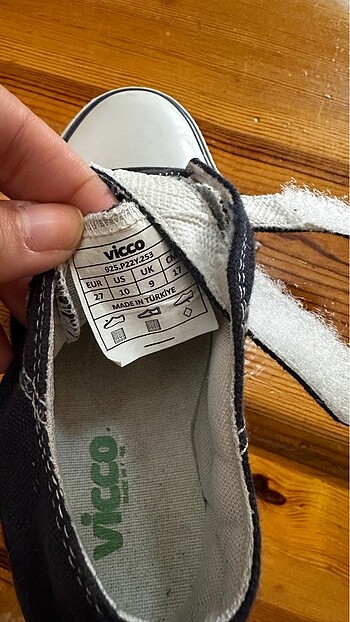 27 Beden lacivert Renk Vicco 27 numara bez spor ayakkabı