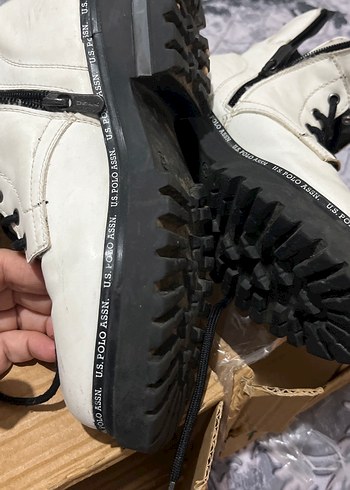 Orjinal polo Beyaz Kadın botu - Görsel 4