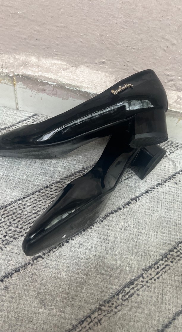 Parlak Siyah marka Blok Topuk Kadın Ayakkabı açıklamayı okuyun - Görsel 2