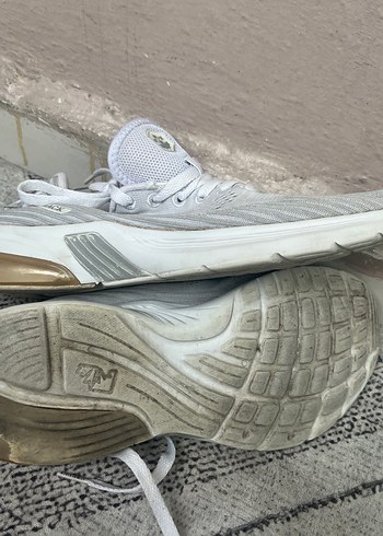 Beyaz Gri Bağcıklı erkek Spor Ayakkabı marka - Görsel 5