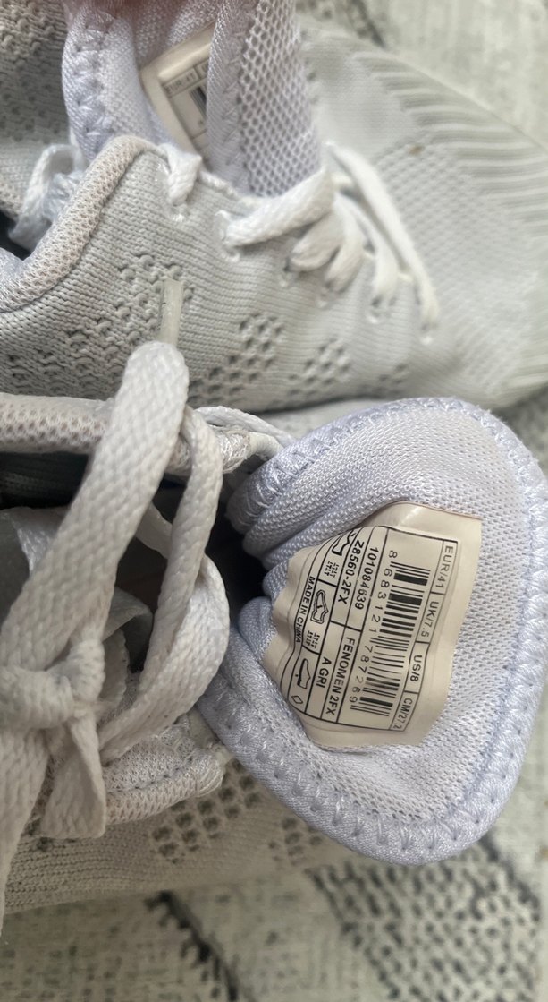 Beyaz Gri Bağcıklı erkek Spor Ayakkabı marka - Görsel 4