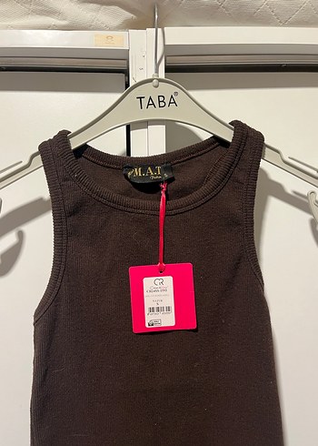 Kahverengi Kolsuz Basic Crop - Görsel 2