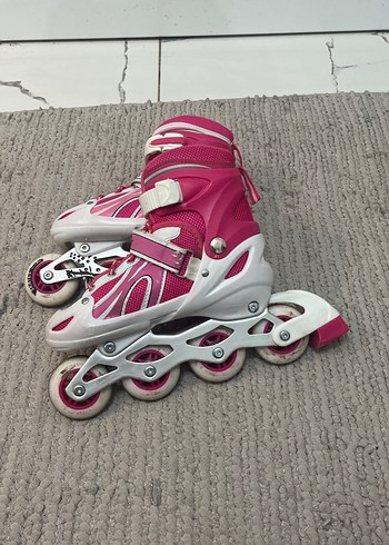 Pembe Renkli Bağcıklı Kız Çocuk Paten - Görsel 5