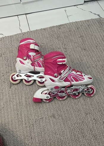 Pembe Renkli Bağcıklı Kız Çocuk Paten - Görsel 3