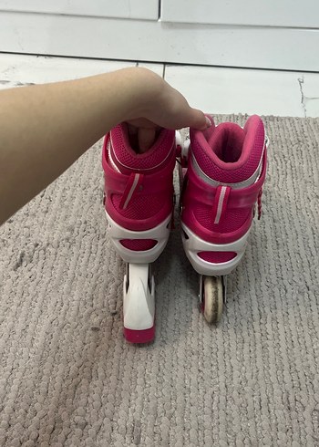 Pembe Renkli Bağcıklı Kız Çocuk Paten - Görsel 6