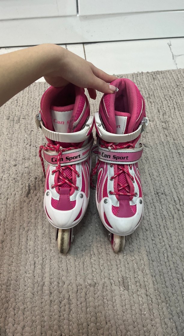 Pembe Renkli Bağcıklı Kız Çocuk Paten - Görsel 4