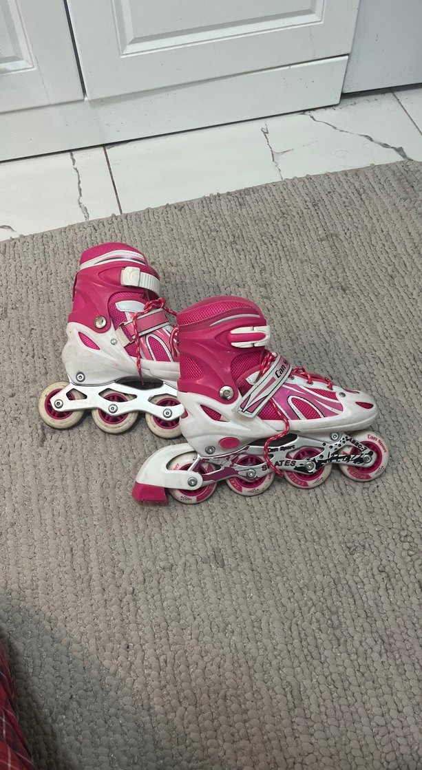 Pembe Renkli Bağcıklı Kız Çocuk Paten - Görsel 3