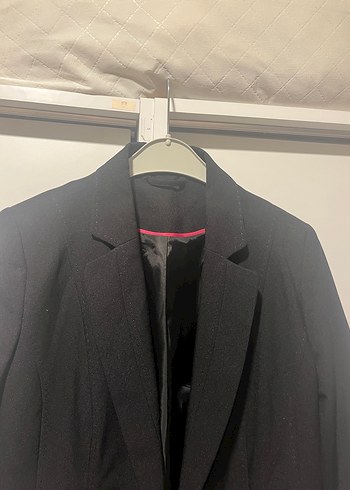 Düğmeli Siyah Kadın Blazer Ceket - Görsel 2