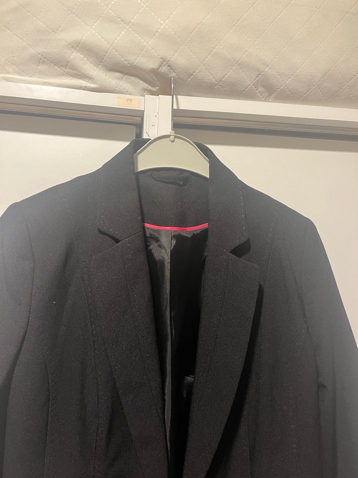 Düğmeli Siyah Kadın Blazer Ceket - Görsel 2