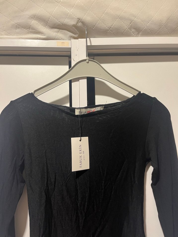 Kadın Siyah Uzun Kollu Kaşmir Bluz - Görsel 2