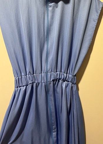 Mavi Kolsuz Uzun Elbise - Görsel 4