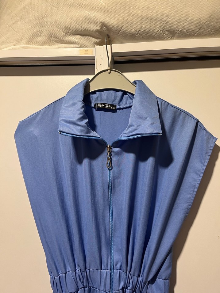 Mavi Kolsuz Uzun Elbise - Görsel 2