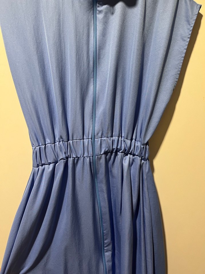 Mavi Kolsuz Uzun Elbise - Görsel 4