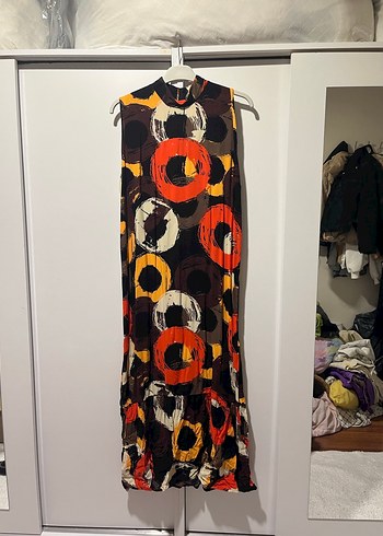 Kadın Çok Renkli Uzun Elbise - Görsel 2