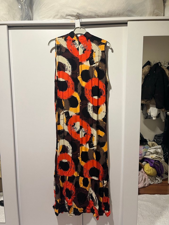 Kadın Çok Renkli Uzun Elbise - Görsel 3