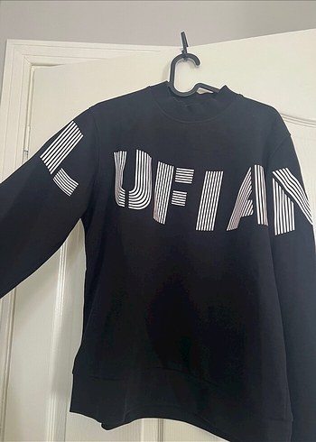 Lufian Gri Yünlü Yarım Fermuarlı Triko Kazak