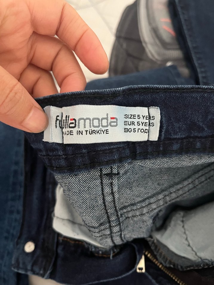 Koyu Mavi Erkek Çocuk Dar Kesim Kot Pantolon - Görsel 3