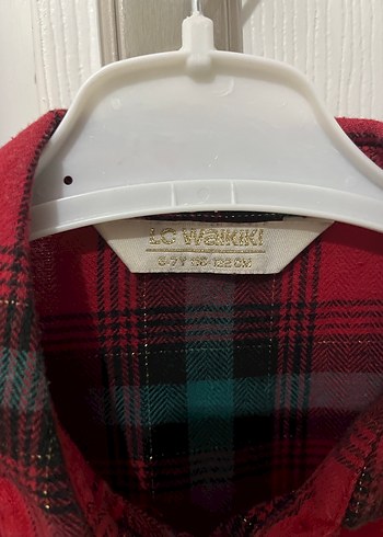 Düğmeli Kırmızı Kareli kız çocuk Gömlek - Görsel 4