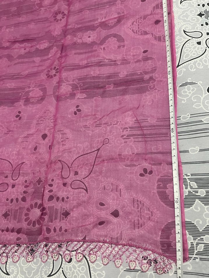 Dantel Detaylı Pembe Kadın yazma - Görsel 4