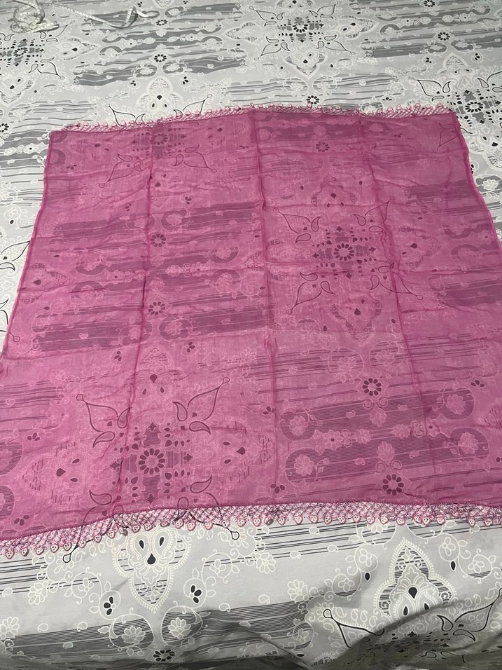 Dantel Detaylı Pembe Kadın yazma - Görsel 3