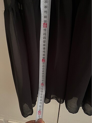 Şifon pileli siyah şık elbise - Görsel 8