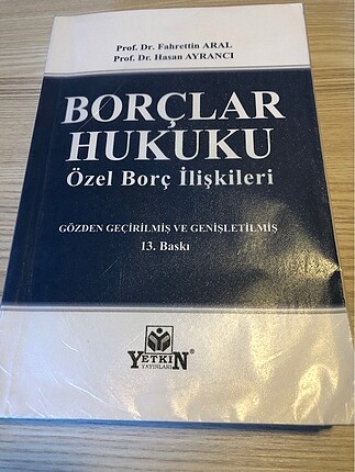 Borçlar özel hukuku Fahrettin Aral