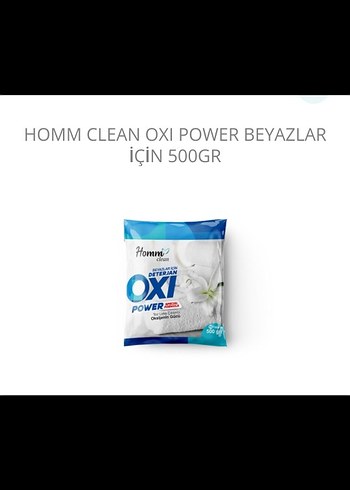 Homm Clean Oxi Power Beyazlar 500gr