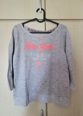 Gri Kadın Uzun Kollu Sweatshirt