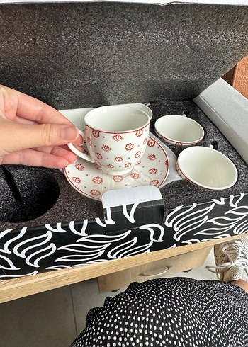  Beden Emsan Beyaz Kahve Fincanı Seti