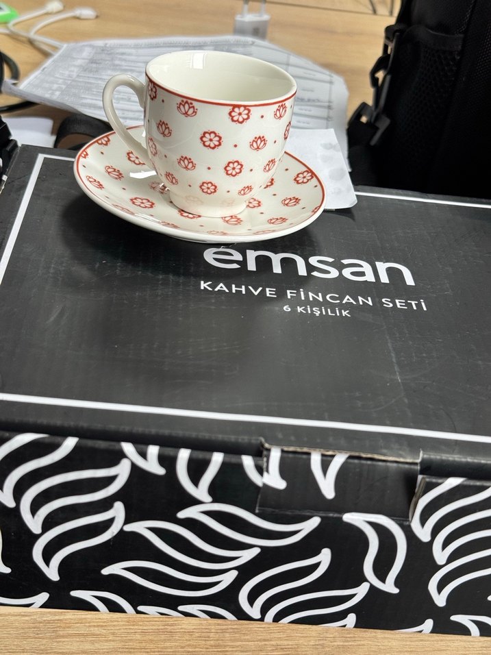 Emsan Beyaz Kahve Fincanı Seti - Görsel 5