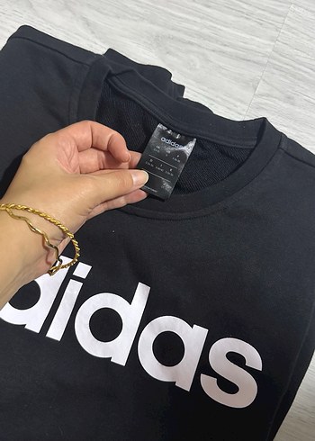 Adidas siyah sweatshirt - Görsel 2