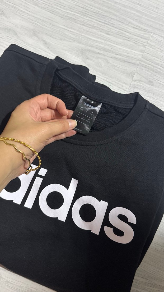 Adidas siyah sweatshirt - Görsel 2