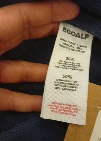 Ecoalf organic cotton Lacivert Baskılı Erkek Sweatshirt - Görsel 4