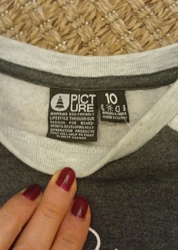 Picture organic cotton Gri Erkek Çocuk Baskılı Sweatshirt - Görsel 3