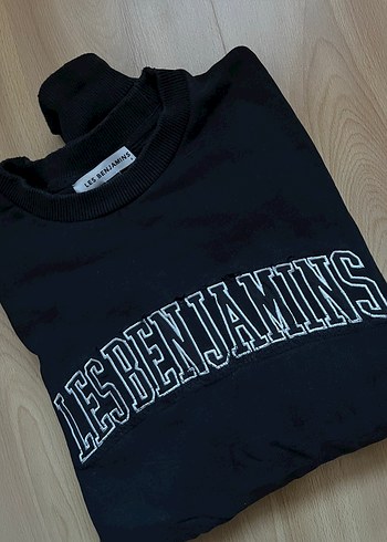 Les Benjamins Siyah Bisiklet Yaka Sweatshirt