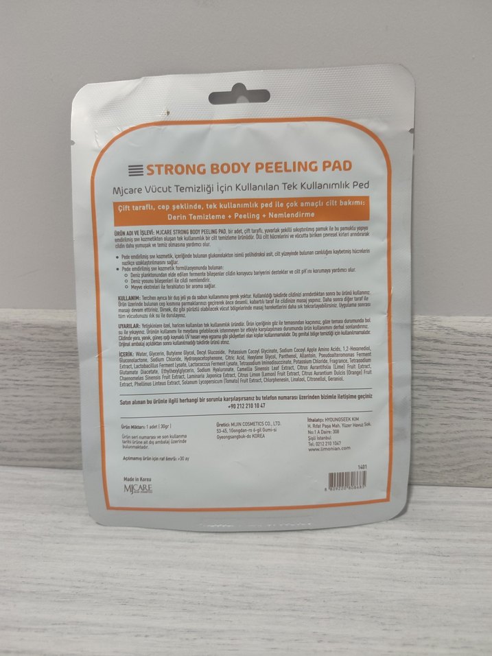 Mjcare Strong Vücut Peeling Ped Maske - Görsel 2