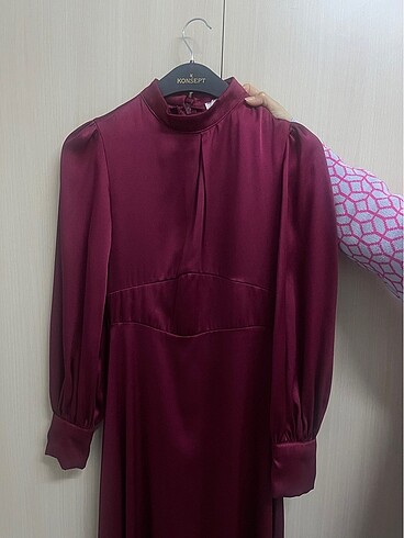 m Beden bordo Renk Bordo abiye elbise