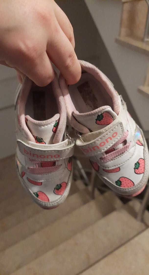 Kız Çocuk Renkli Baskılı Pembe Spor Ayakkabı - Görsel 2