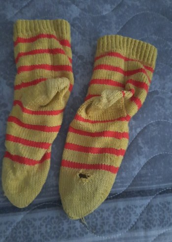 Çocuk Çorapları Sarı Çizgili - Görsel 2