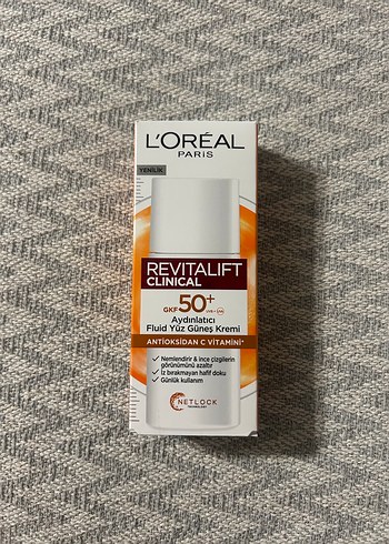 L'Oréal Revitalift Clinical SPF 50+ Aydınlatıcı Yüz Güneş Kremi