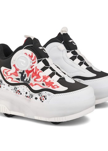 Renkli Baskılı  Çocuk ışıklı tekerlekli patenli Spor Ayakkabı - Görsel 4