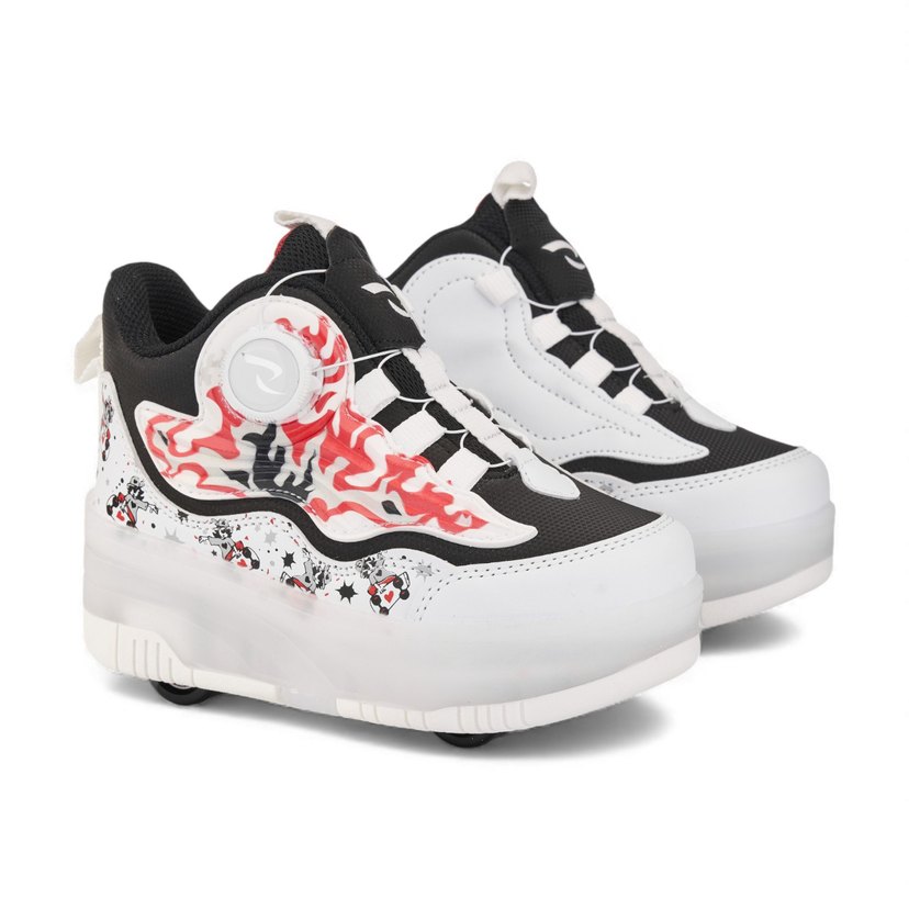 Renkli Baskılı  Çocuk ışıklı tekerlekli patenli Spor Ayakkabı - Görsel 4