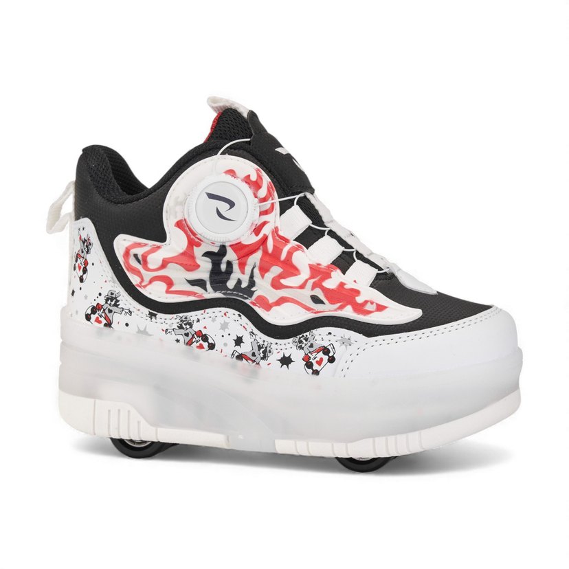 Renkli Baskılı  Çocuk ışıklı tekerlekli patenli Spor Ayakkabı - Görsel 3