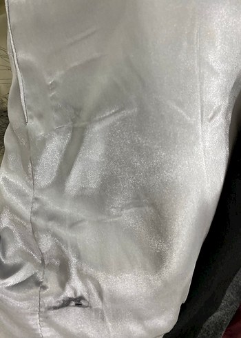 Gri Kaban, Kürk Yaka Detaylı - Görsel 5